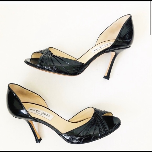 Jimmy Choo peep toe D’Orsay leather heels - Picture 2 of 8